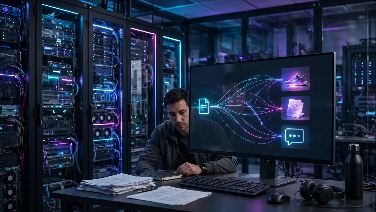 Representación de una base de datos encontrando información similar mediante búsqueda vectorial